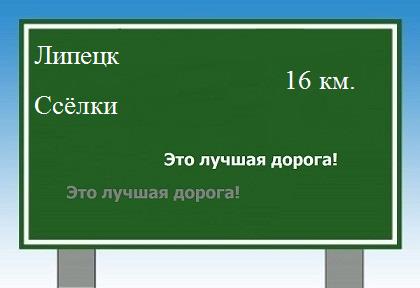 расстояние Липецк - Ссёлки как добраться
