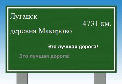 расстояние Луганск    деревня Макарово как добраться