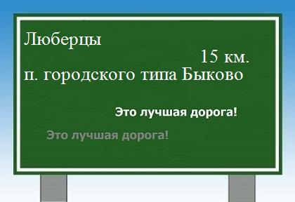 расстояние Люберцы    поселок городского типа Быково как добраться