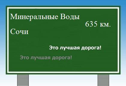 расстояние Минеральные Воды    Сочи как добраться