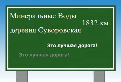 расстояние Минеральные Воды    деревня Суворовская как добраться