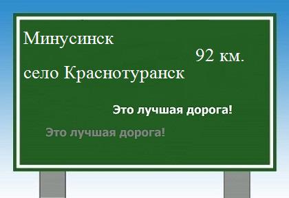 Маршрут от Минусинска до села Краснотуранск