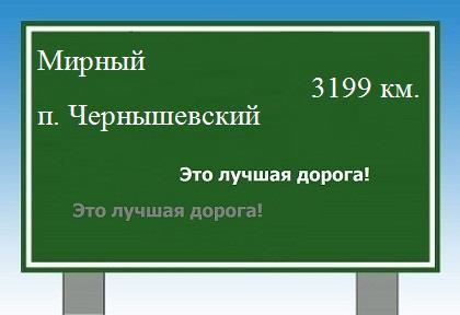 расстояние Мирный  &nbsp; поселок Чернышевский как добраться