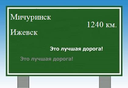 расстояние Мичуринск - Ижевск как добраться