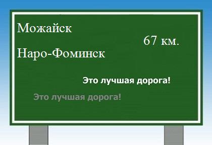 расстояние Можайск    Наро-Фоминск как добраться