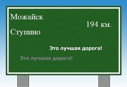 Маршрут от Можайска до Ступино