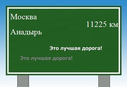 расстояние Москва - Анадырь как добраться