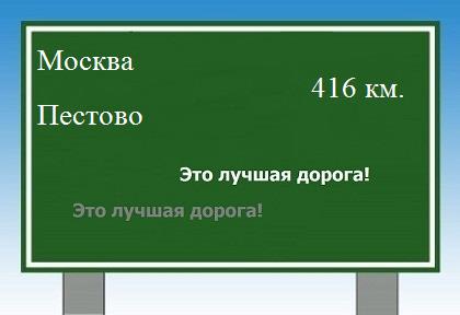 Сколько км от Москвы до Пестово