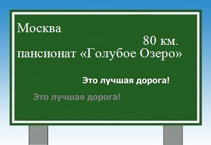 Сколько км Москва - пансионат «Голубое Озеро»
