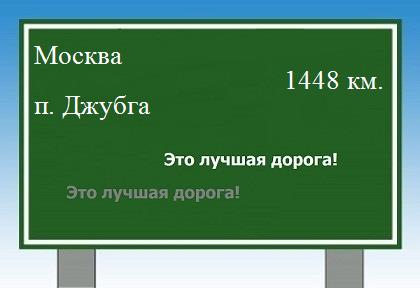 расстояние Москва - поселок Джубга как добраться