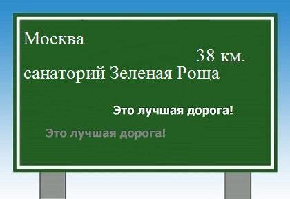 Карта Москва - санаторий Зеленая Роща