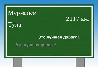 расстояние Мурманск    Тула как добраться