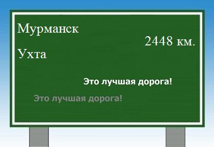 расстояние Мурманск    Ухта как добраться