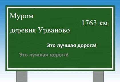 расстояние Муром    деревня Урваново как добраться