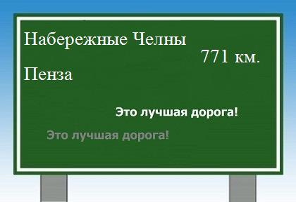 Маршрут от Набережных Челнов до Пензы