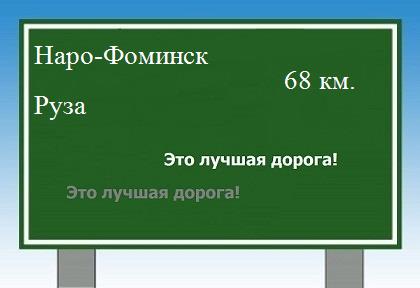 расстояние Наро-Фоминск - Руза как добраться