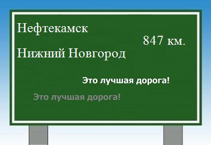Маршрут от Нефтекамска до Нижнего Новгорода