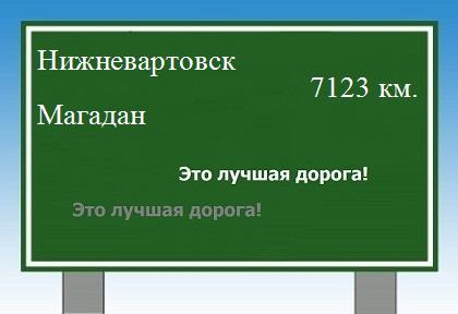 расстояние Нижневартовск    Магадан как добраться