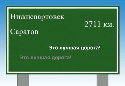 расстояние Нижневартовск    Саратов как добраться