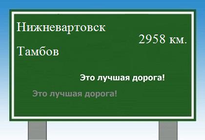 расстояние Нижневартовск    Тамбов как добраться