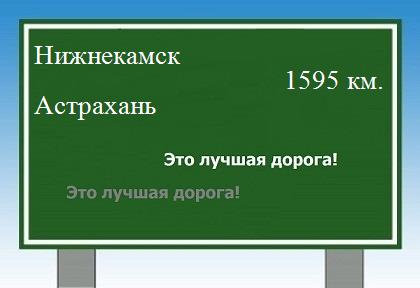 расстояние Нижнекамск    Астрахань как добраться