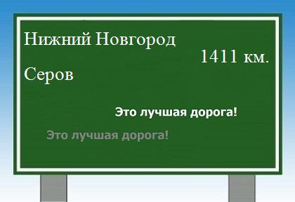 Сколько км от Нижнего Новгорода до Серова