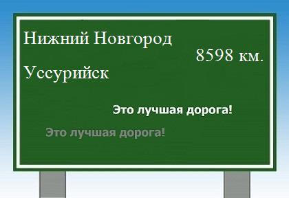 Сколько км от Нижнего Новгорода до Уссурийска