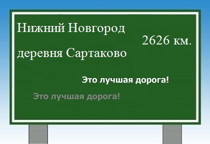 расстояние Нижний Новгород    деревня Сартаково как добраться