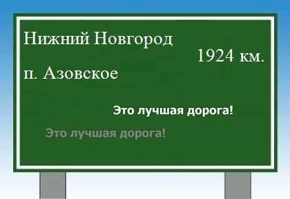 Сколько км от Нижнего Новгорода до поселка Азовское