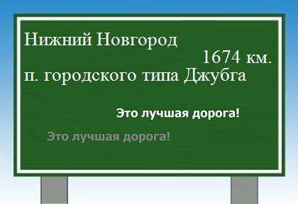 расстояние Нижний Новгород    поселок городского типа Джубга как добраться