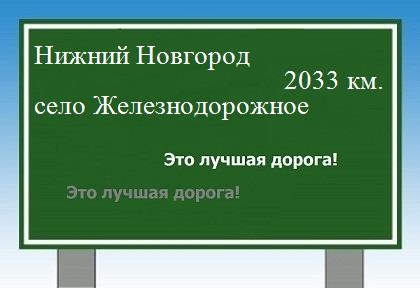 расстояние Нижний Новгород  &nbsp; село Железнодорожное как добраться