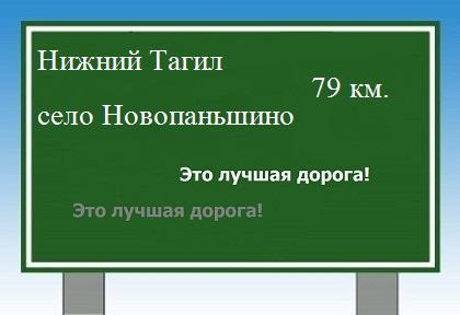 Сколько км от Нижнего Тагила до села Новопаньшино