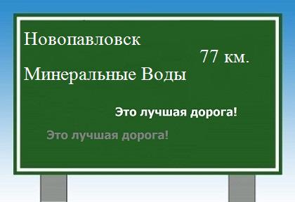 Сколько км от Новопавловска до Минеральных Вод