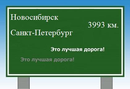 расстояние Новосибирск    Санкт-Петербург как добраться