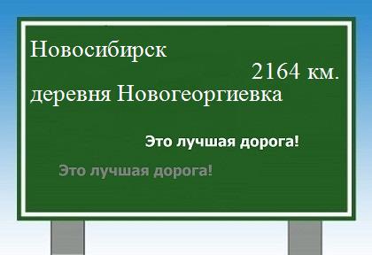 Сколько км от Новосибирска до деревни Новогеоргиевка
