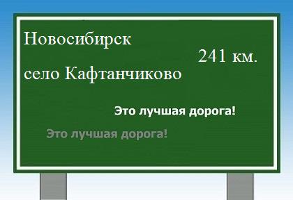 Сколько км от Новосибирска до села Кафтанчиково