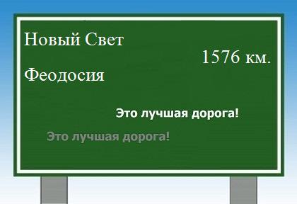 расстояние Новый Свет - Феодосия как добраться