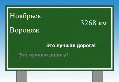 Как проехать из Ноябрьска в Воронежа