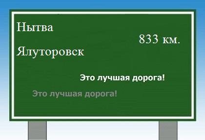 расстояние Нытва  &nbsp; Ялуторовск как добраться