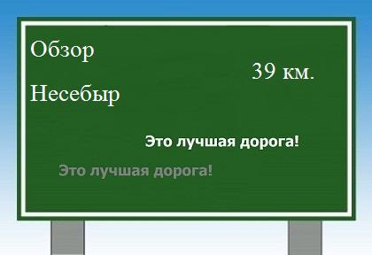 расстояние Обзор - Несебыр как добраться