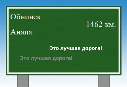 расстояние Обнинск    Анапа как добраться