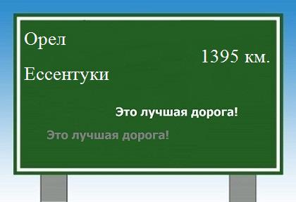 расстояние Орел    Ессентуки как добраться