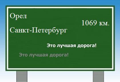 расстояние Орел    Санкт-Петербург как добраться