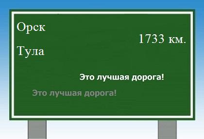 расстояние Орск  &nbsp; Тула как добраться