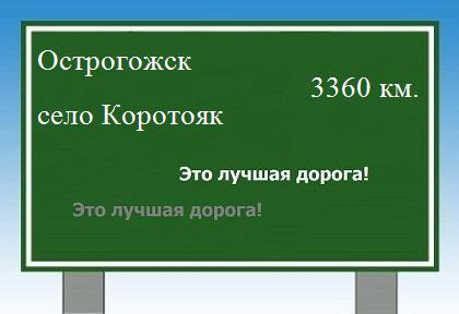 Трасса от Острогожска до села Коротояк