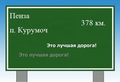 расстояние Пенза    поселок Курумоч как добраться