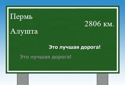 расстояние Пермь - Алушта как добраться