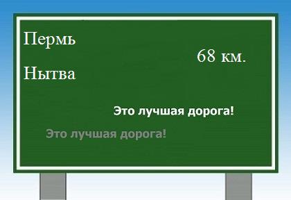 расстояние Пермь - Нытва как добраться