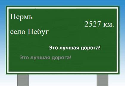 расстояние Пермь    село Небуг как добраться