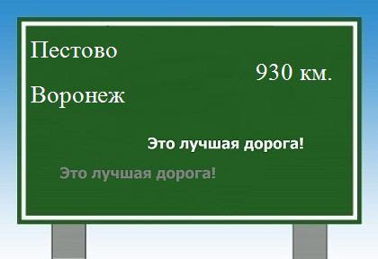 Маршрут от Пестово до Воронежа